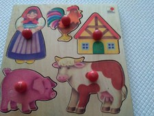 Selecta Puzzle Bauernhof, 5 Teile, Holzpuzzle