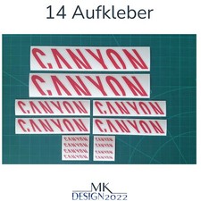 Rahmen Aufkleber Set2 passend für Canyon Fahrrad Rennrad Sticker 14x Rot Gerade