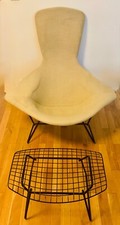 Knoll Bertoia Bird Chair Hochlehner Sessel original Vollpolster + Ottoman