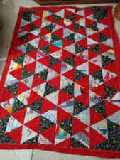 Patchworkdecke , Handarbeit