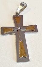 Edelstahl Anhänger Diverse Kreuz  Modelle Maße im Bild