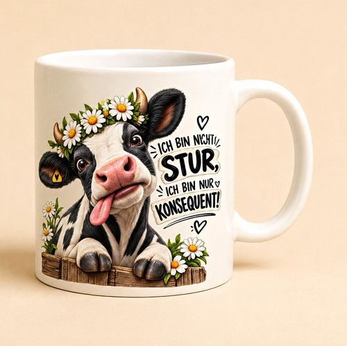 Kaffeetasse weiß mehrfarbig - kaffeetasse, weiß/mehrfarbig