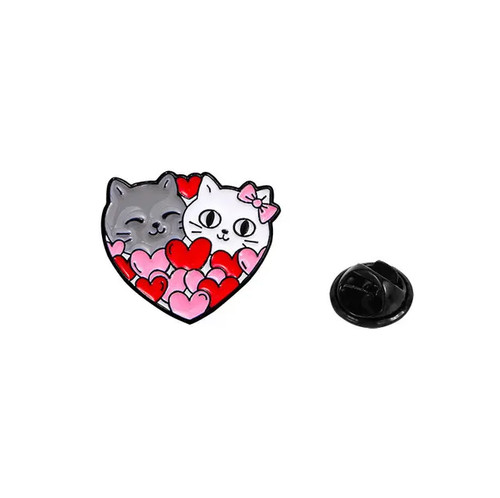 Herz anstecker pin - herz, zwei