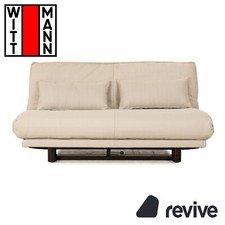 Wittmann Colli Stoff Dreisitzer Hellgrau manuelle Funktion Sofa Couch Neubezug