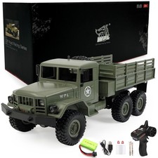 RC Militär LKW WPL B16 1:16 6WD Offroad Truck RTR 2.4GHz LED Akku Grün