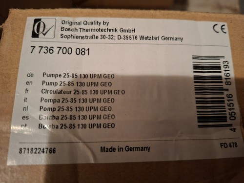 Buderus sieger pumpe - pumpe, 25-80