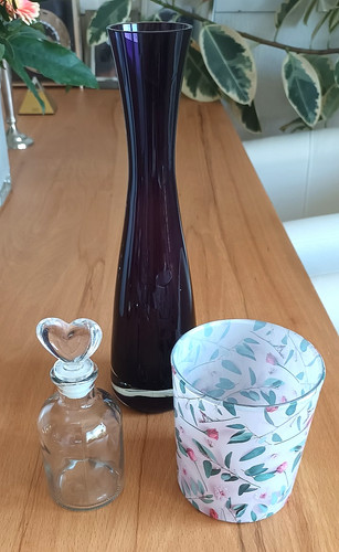 Glasartikel lila vase - 3, glasartikel: