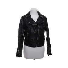 H&M, Bikerjacke, Damen, Größe: 38, Schwarz, Polyester/Lederimitat #33C