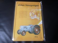Blechschild Schild 20x30 Eicher Königstiger 38 PS Schlepper Traktor, Bild PK5
