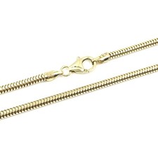 8kt Gold Halskette massiv Schmuck 333 Gelbgold Kette 45cm Schlangen Form 2.4mm