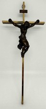 Jesuskreuz Messing Antik