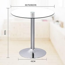 Runder Glas Esstisch 70 cm