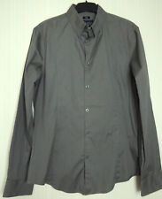 wie NEU! ARMANI FITTED Baumwollmix Strech Hemd Gr. IT Gr. L / DE S /48 grau