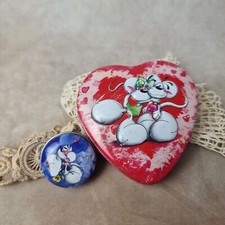 Diddl Metalldosen - Herz rot &