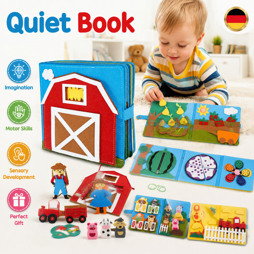 Quiet book montessori - quiet,