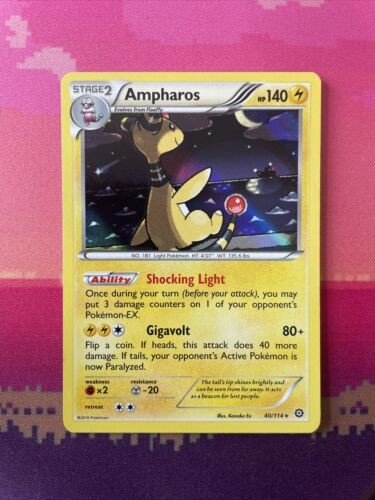 Pokemon karte ampharos - pokemon, steam
