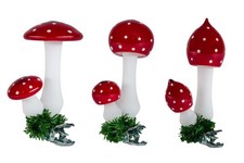 Christbaumschmuck Fliegenpilz Glückspilz Doppelpilz mundgeblasen Lauscha