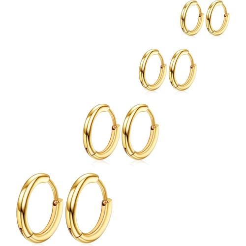 Gold creolen set damen - set,