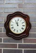 URGOS Quarz Wanduhr, Mahagoni