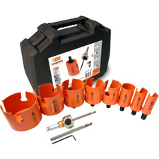 Mandrex Lochsägen Set SuperXcut mit Hartmetallzähnen für Holz & PVC - 12-teilig