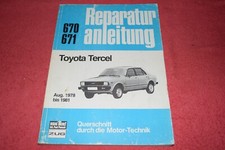 Reparaturanleitung Reparaturhandbuch Toyota Tercel Typ L10 1978 - 1981
