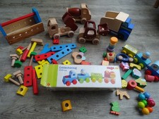 Konvolut Sammlung Holzspielzeug Fahrzeuge Werkzeugkoffer Eisenbahn HABA Holz