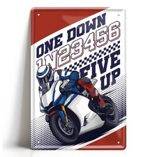 Motorrad Biker Racer Metallschild 20x30cm Geschenk Garage Deko Werkstatt