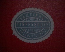 Siegelmarke Gemeinde  Tirpersdorf  Amtsh. Oelsnitz  
