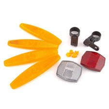 Fahrrad Reflektor Set 6-teilig / weiß / rot / orange #21