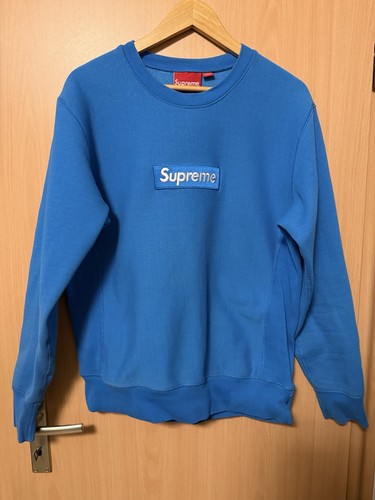 Supreme box logo hoodie blau - logo,