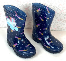 Gummistiefel für Kinder Größe 22/23 blau mit Einhorn