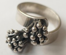 Ring Designer Ring v. F. Scheuerle 925 Silber Vintage 70er silver ring