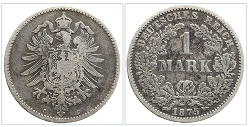 Mark reichsmark 1875 - 1875, c