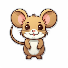 Car Decal Sticker Cute Mouse