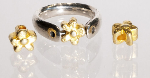 Metallene vergoldete blume - metallene,