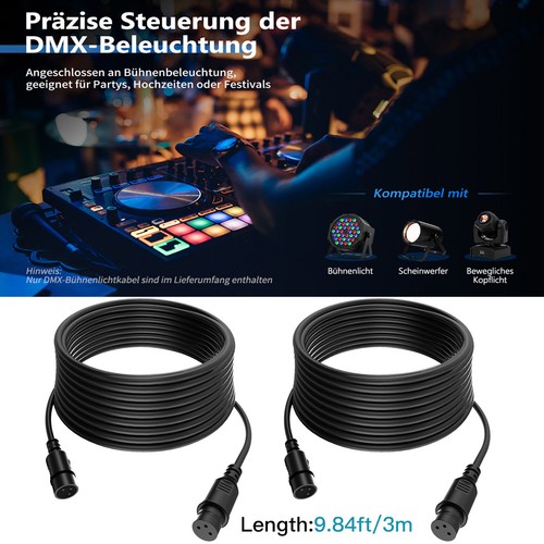 Audio dmx512 kabel 3 - 2x,