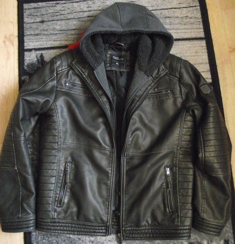 Herrn-Leder-Imitat-Jacke