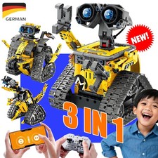 Technik Ferngesteuert Roboter für Kinder 520Stk 3in1 RC Bauspielzeug Dinosaurier