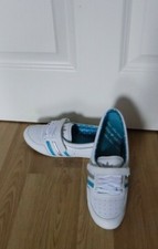 Adidas Concord Round W Ballerina Weiß/Türkis/Silber Echtleder 36 2/3 2014 Leder