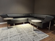 Cor Sofa-Garnitur Arthe mit Funktion  in Leder Schwarz