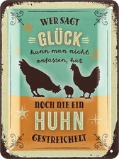 Retro Blechschild Hühnerstall, Hühner Zubehör, lustige Schilder, 15x20cm
