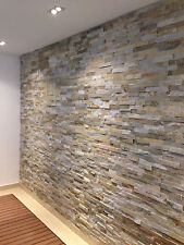 Naturstein Verblender, Wandverblender, Steinwand, Echtstein, Quarzit Gelb, matt