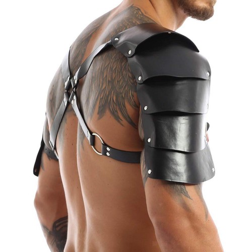 Leder schulterpanzer gothic - leder,