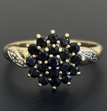 Cluster-Ring 9 kt 375 Gelbgold