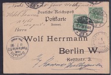 76238) BRESLAU 1898 Karte nach BERLIN Weiterleitung nach Russland !!