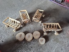 Pflanzengefäß Holzwaagen Deko