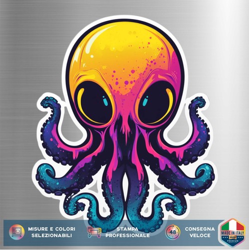 Octopus galaxy neon aufkleber - octopus,