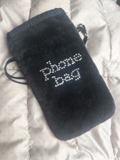 Sonia Rykiel Phone Bag 9x15 5cm Schwarz  Samt