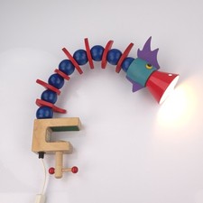 Haba vintage Drache Schreib Tisch Klemm Lampe 80er Jahre Memphis Stil Leuchte