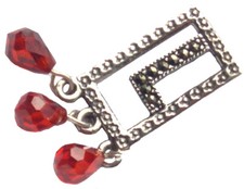 Pendant 925 Silver 3x Faceted